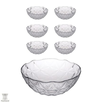 ست سالادخوری کریستالی پاشاباغچه مدل Estrella (۷ پارچه)