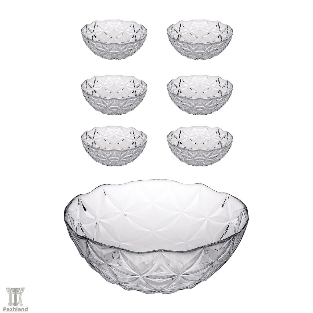 ست سالادخوری کریستالی پاشاباغچه مدل Estrella (۷ پارچه) 1 ست سالادخوری کریستالی پاشاباغچه مدل Estrella (۷ پارچه)