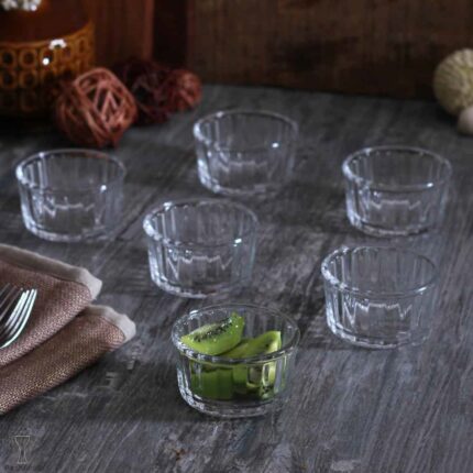 ست ۴ عددی پیاله شیشه‌ای پاشاباغچه مدل Ramekin ظرفیت ۱۳۵ میلی‌لیتر