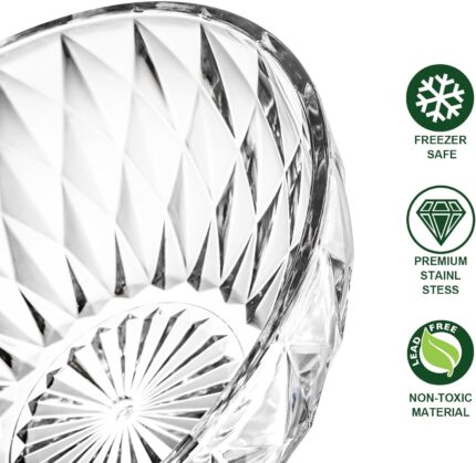 کاسه پذیرایی کریستالی پاشاباغچه مدل Lavinia ظرفیت ۱۵۰۰ میلی‌لیتر